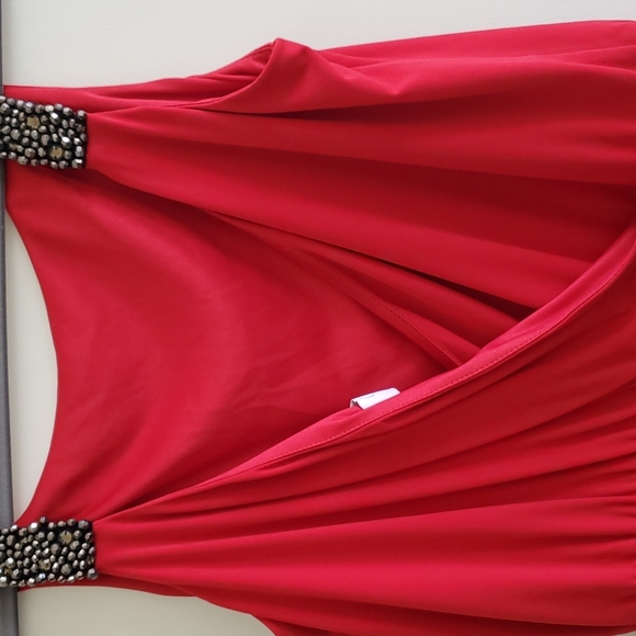 Jessica Simpson Red hot beaded dress - Picture 5 of 10